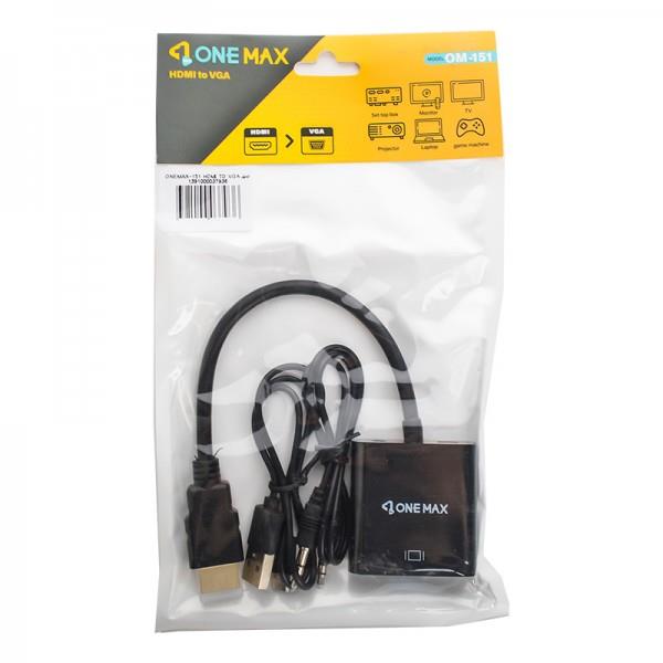 مبدل کابل تبدیل HDMI به VGA Sound وان مکس (ONE MAX)